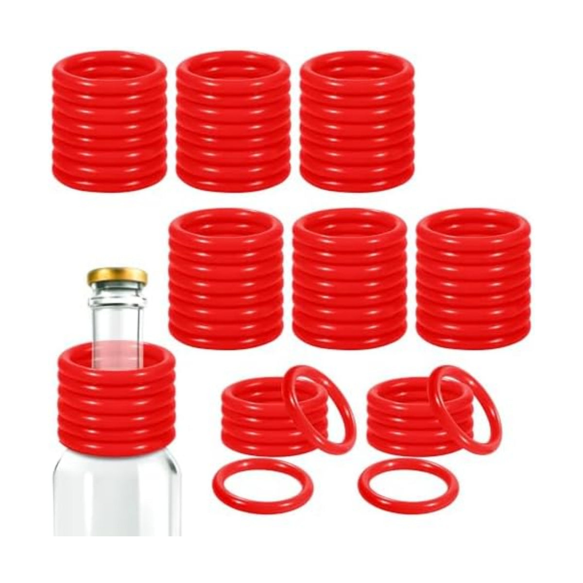 Aodaer 60 Pack Ring Toss Rings Plastic Carnival Rings for Carnival Party Favors Bottles Sport Ring Toss Game Fun Target Toys