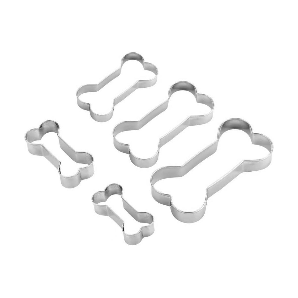 MrCookie Dog Bone Cookie Cutters,Thickened Stainless Steel,2.32-4.8 inches