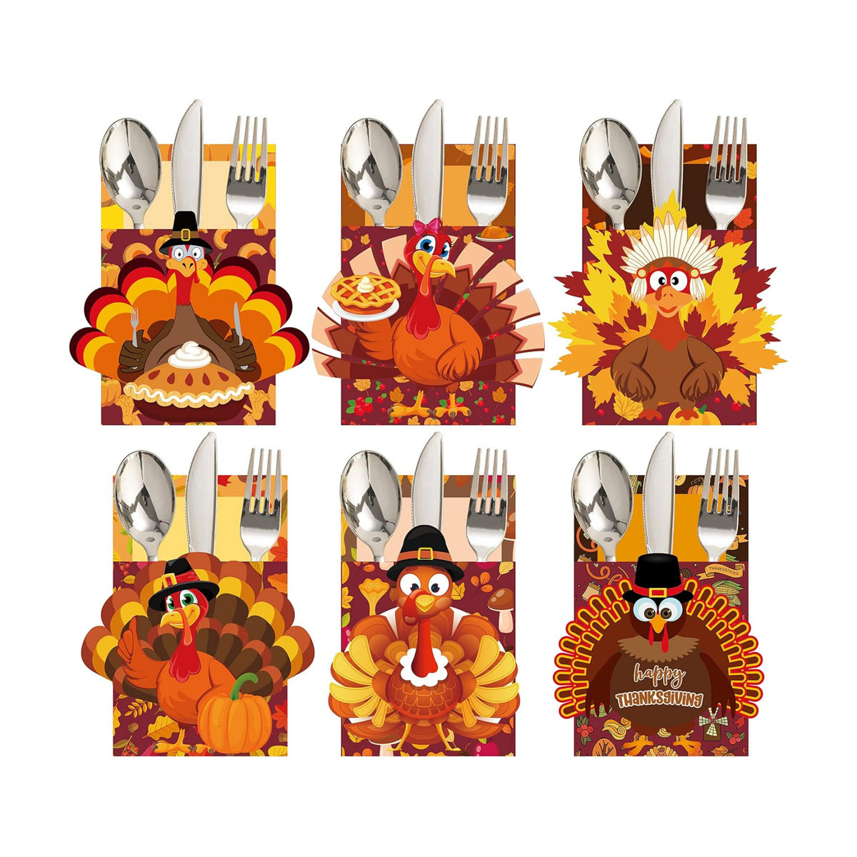 Thanksgiving Table Decorations, Thanksgiving Tableware Cutlery Holder Decor