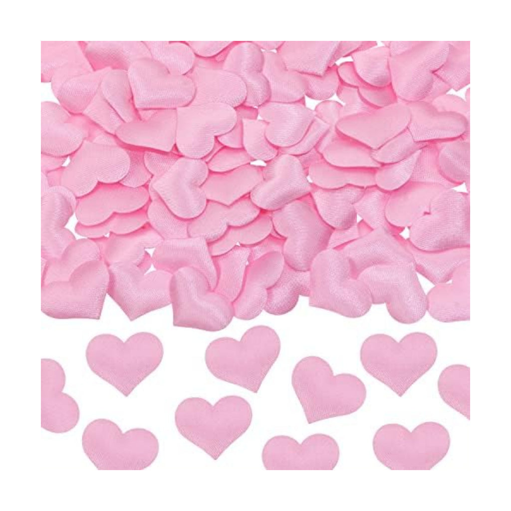 ONLYKXY 200Pcs Sponge Confetti Flower Decor Heart Shape Petals Table Wedding Decoration Glitter Scatter for Wedding Party Valentine's Day Scatter Ponge Petal Confetti (Pink)