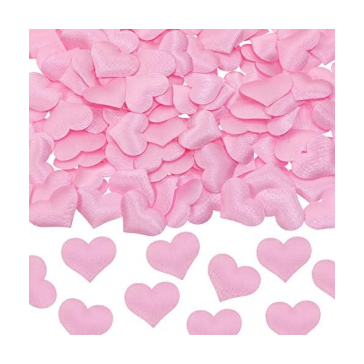 ONLYKXY 200Pcs Sponge Confetti Flower Decor Heart Shape Petals Table Wedding Decoration Glitter Scatter for Wedding Party Valentine's Day Scatter Ponge Petal Confetti (Pink)