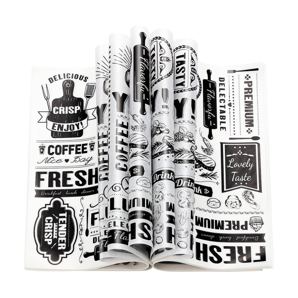160 Pcs Newsprint Wax Paper Sheets, Newspaper Theme