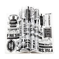 160 Pcs Newsprint Wax Paper Sheets, Newspaper Theme