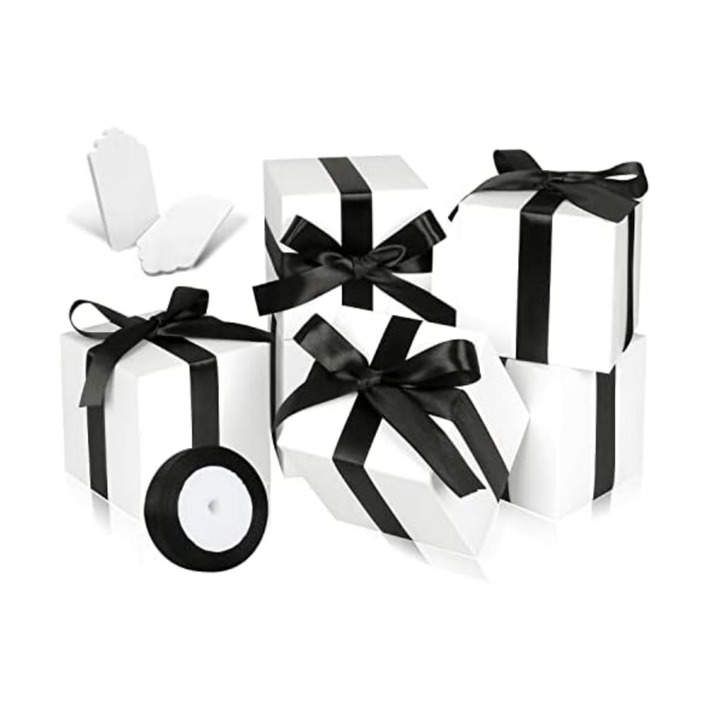100 Pack Small Gift Boxes, 2x2x2 Inches Favor Boxes White Paper Gift Boxes with Lids for Presents, Crafting, Cupcake Boxes, Gifts, Candy Boxes for Wedding Party Bridal Shower Baby Shower Favors