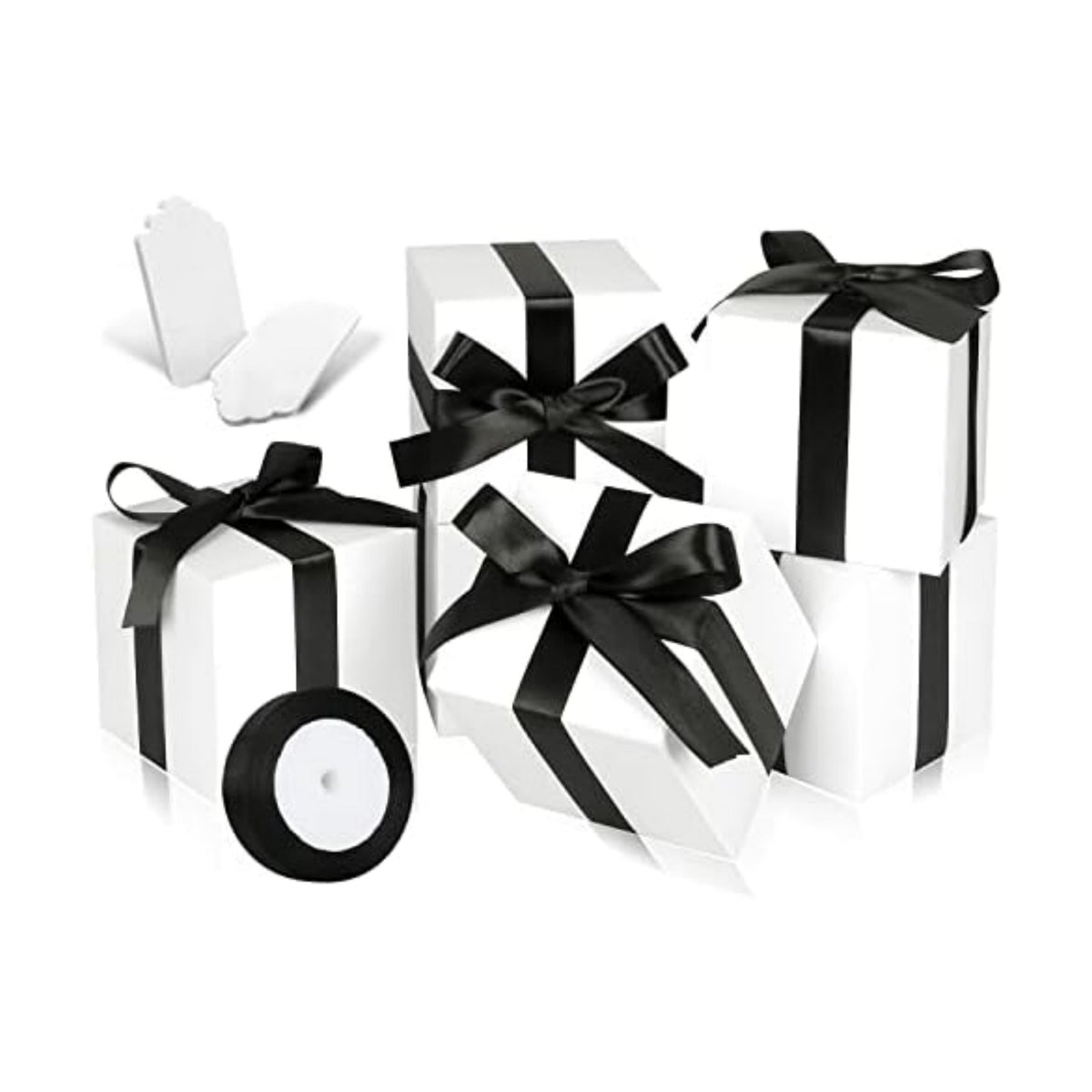100 Pack Small Gift Boxes, 2x2x2 Inches Favor Boxes White Paper Gift Boxes with Lids for Presents, Crafting, Cupcake Boxes, Gifts, Candy Boxes for Wedding Party Bridal Shower Baby Shower Favors