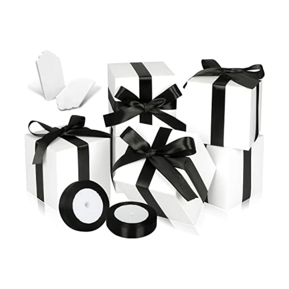 100 Pack Small Gift Boxes, 3x3x3 Inches Favor Boxes White Paper Gift Boxes with Lids for Presents, Crafting, Cupcake Boxes, Gifts, Candy Boxes for Wedding Party Bridal Shower Baby Shower Favors