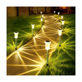 10 Pack Solar Lights Outdoor Waterproof Pathway Lights, Warm White