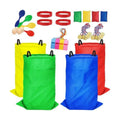 32 Pcs Outdoor Games Potato Sack Race Bags for Kids Adults, Bean Bag Toss Game, 3 Legged Race Bands, Egg Spoon Relay Race Game, Carnival Outside Yard Lawn Games for Easter Christmas Birthday Party