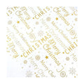 MR FIVE 60 Sheets White with Gold Merry Christmas Tissue Paper Bulk,20" x 14",Gold Christmas Tissue Paper for Gift Bags,Xmas Party