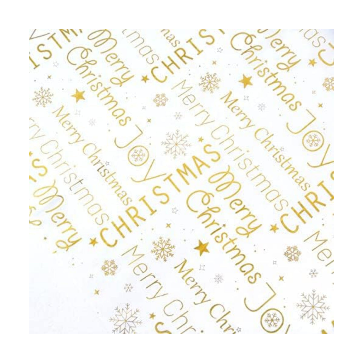 MR FIVE 60 Sheets White with Gold Merry Christmas Tissue Paper Bulk,20" x 14",Gold Christmas Tissue Paper for Gift Bags,Xmas Party