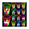 mishunyus 24 Pcs Christmas Party Cups, Glow Christmas Theme Cups, for Holiday Party Supplies, for Nighttime Fun, BBQ, Holiday Decor, with 8 pattern