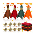 EBOOT 16 Pcs Fall Thanksgiving Napkin Ring Set 8 Napkin Rings and 8 Washable Thanksgiving Dinner Napkins for Fall Party Holiday Kitchen Table Decoration for Autumn Party Supplies(Turkey,Metal)