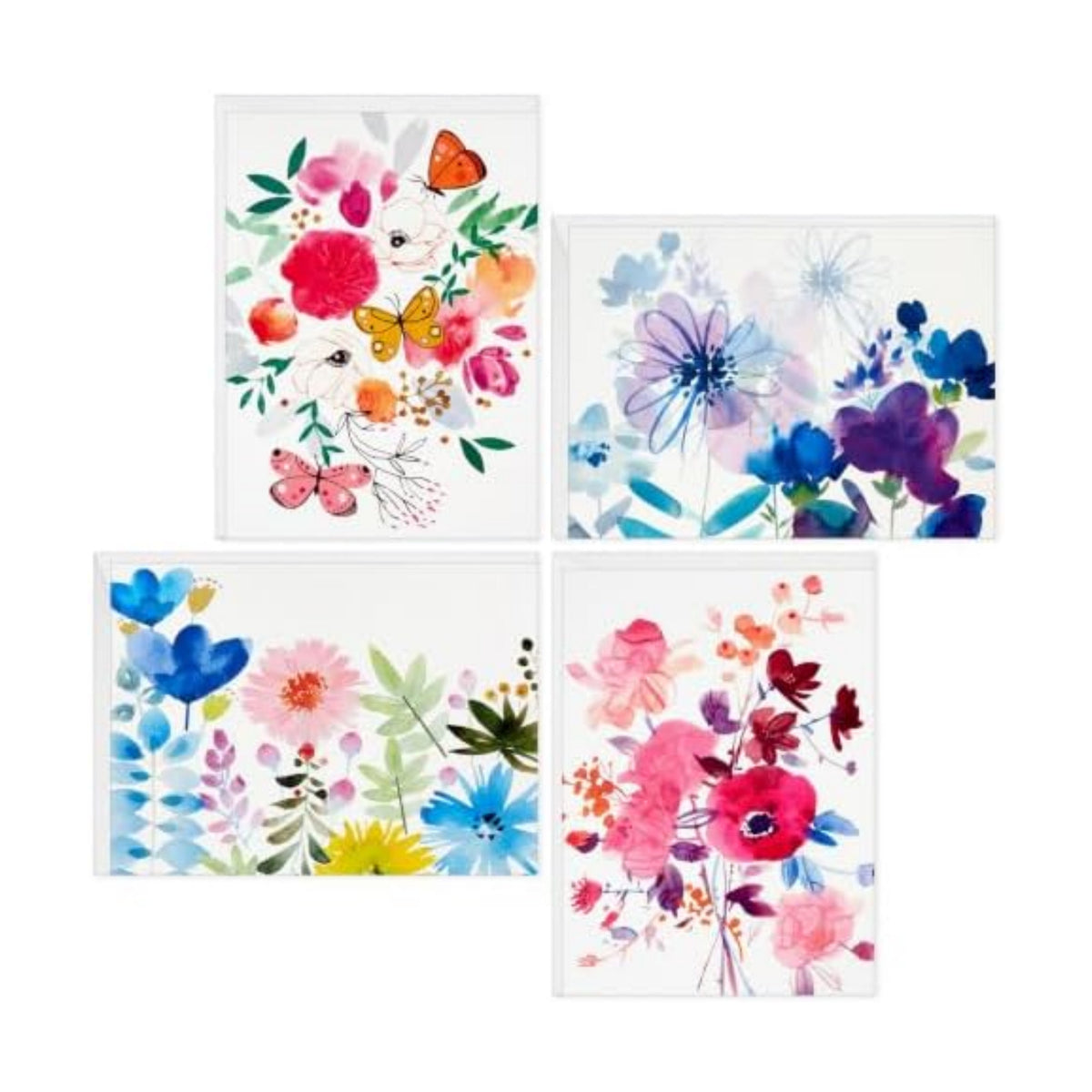 Hallmark Blank Cards with Envelopes, Assorted 48-Pack (Painted Flowers)