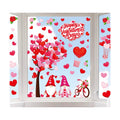 Whaline 6 Sheet Valentine's Day Window Clings Large Gnome Heart Window Decals Double-Sided Red Pink Windows Decor for Valentine's Day Wedding Anniversary Home Office School Decor Party Supplies