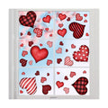 Horaldaily 120 PCS Valentine Window Cling Sticker, Red Buffalo Plaid Stripe Dots Love Hearts Home Party Supplies Shop Window Glass Display Decoration
