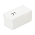 Luxenap 15.8 X 7.9 Inch Linen-Feel Guest Towels, 50 Lettered Hand Towels - Silver Letter 'R', Sans Serif Font, White Paper Dinner Napkins, airlaid, For Restrooms And Tables - Restaurantware