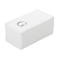 Restaurantware Paper Rectangle Silver Letter g Linen-Feel Napkin, 50 Ct