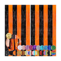 Black Orange Halloween Backdrop, 2 Pack Tinsel Foil Fringe Curtains