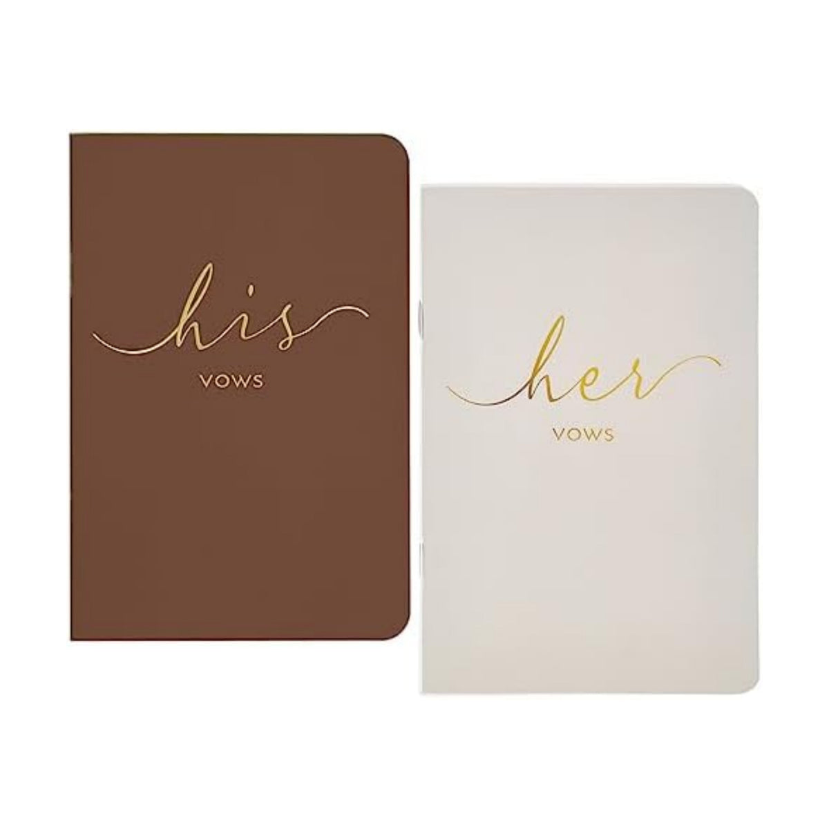 Wedding Vow Books His And Hers, Officiant Book For Wedding Ceremony, Gold Foil Wedding Notebook Bride Groom Booklet For Wedding Gifts, 28 Pages, 5.9" X 3.9", Wedding Journal, Terracotta beige