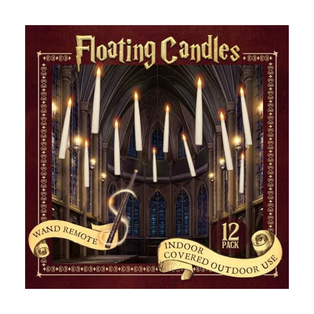 ORIENTAL CHERRY Floating Candles with Wand, 12 Pcs Magic Flickering Light