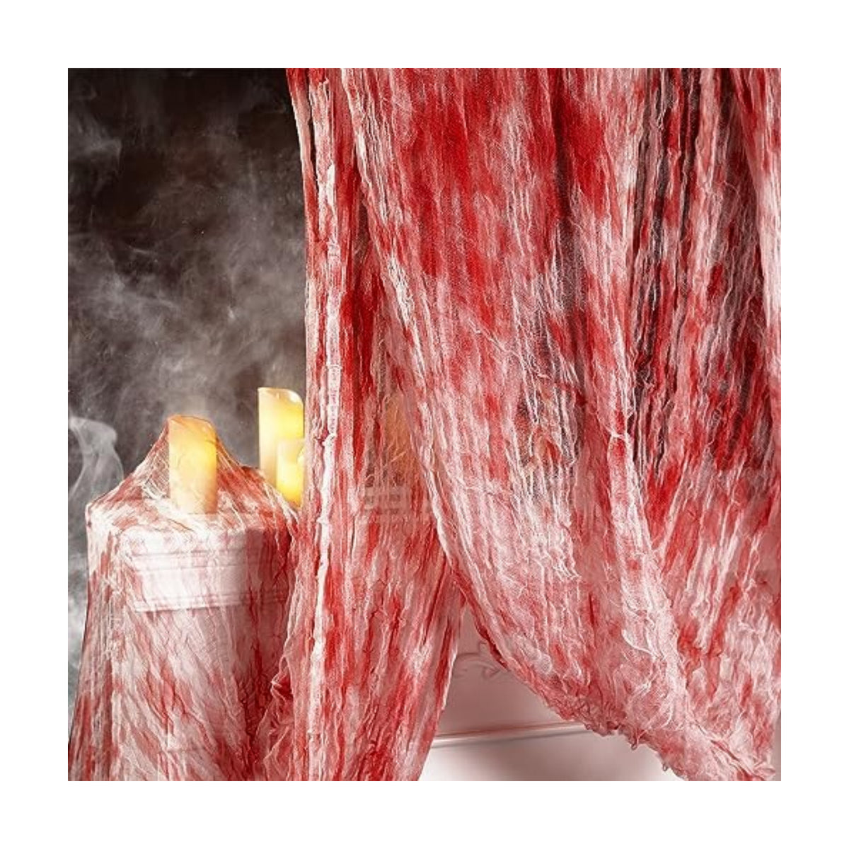 315"x85" Halloween Creepy Blood Cloth, Scary Spooky Cloth with Bloody Print