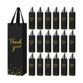 Ctosree 30 Pcs Wine Bottle Gift Bags with Handle, Thank You,Black