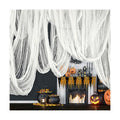 RunNico 600" x 85" Creepy Cloth - Large White Halloween Spooky Fabric Cloth - Creepy Spooky Halloween Decorations for Haunted House Window Backdrops Garden Party Yard Wall Doorway