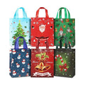 YANGTE 24 Pack 10" Christmas Gift Bags Medium Size, Reusable Non-Woven Christmas Tote Bags with Handles, Perfect for Xmas Gift Wrap/Party Favor Supplies, 10.2" × 8.2" × 3.9"