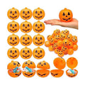Lallisa 120 Pcs Halloween Pumpkin Container Bucket Plastic, Orange