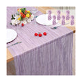 6 Pack Cheesecloth Table Runner 10Ft Christmas Gauze Boho Table Runners for Wedding Decor Bridal Shower Decorations Baby Shower Party(35" x 120")