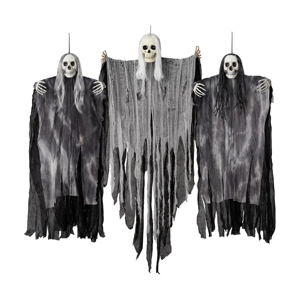 JOYIN 3 Pcs Hanging Halloween Skeleton Ghosts Decorations Outdoor, Grim Reapers for Best Halloween Outdoor Decorations, Haunted Haunted House Prop, Party Supplies