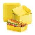 Uiifan 50 Pcs 5 lb Extra Large Paper Food Serving Trays, Yellow