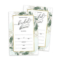 WwongxianB Set of 25 Bridal Shower Eucalyptus Invitations with Envelopes, Greenery Invites for Bridal Shower, Wedding Party Invitations, Fill in Style Invites Cards -012