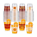 Uiifan 60 Pcs Thanksgiving Disposable Cups 12 oz Plastic Cups Bulk Turkey Pumpkin Tumblers Clear Fall Plastic Cups Bulk for Liquor Coffee Juice Autumn Harvest Thanksgiving Day Wedding Party Supplies