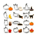 Mini Halloween Cookie Cutters Set,12 Pcs Stainless Steel Holiday Shapes