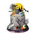 Halloween Cake Toppers Tombstone Moon Cake Topper Pumpkin Skull Head Eyeballs Skeleton Hands Cake Decorations for Trick-or-Treat Halloween Birthday Supplies (Style 01)