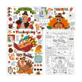 24 Pack Thanksgiving Paper Coloring Placemats for Thanksgiving Place Mats Turkey Paper Placemats Crafts for Coloring Activity
