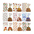 DULEFUN 160PCS Christmas Cellophane Treat Bags 8 Styles with Twist Ties