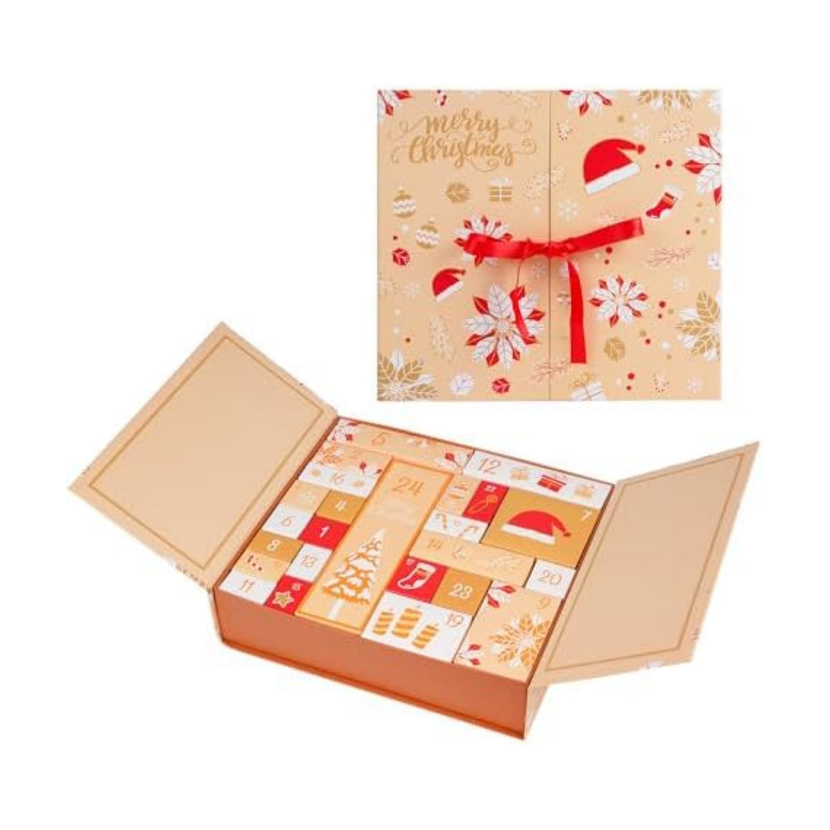 Advent Calendar Christmas Countdown Calendar 24 Days of Surprises Christmas Xmas Gifts Empty Box for Boys Girls Teens Adults