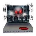 3D Greeting Pop Up Halloween Card with light and music, For Kids, Friend, Boyfriend, Girlfriend, Husband, Him, Women - Skull, Trick Or Treat, Ghost, Pumpkin Envelope