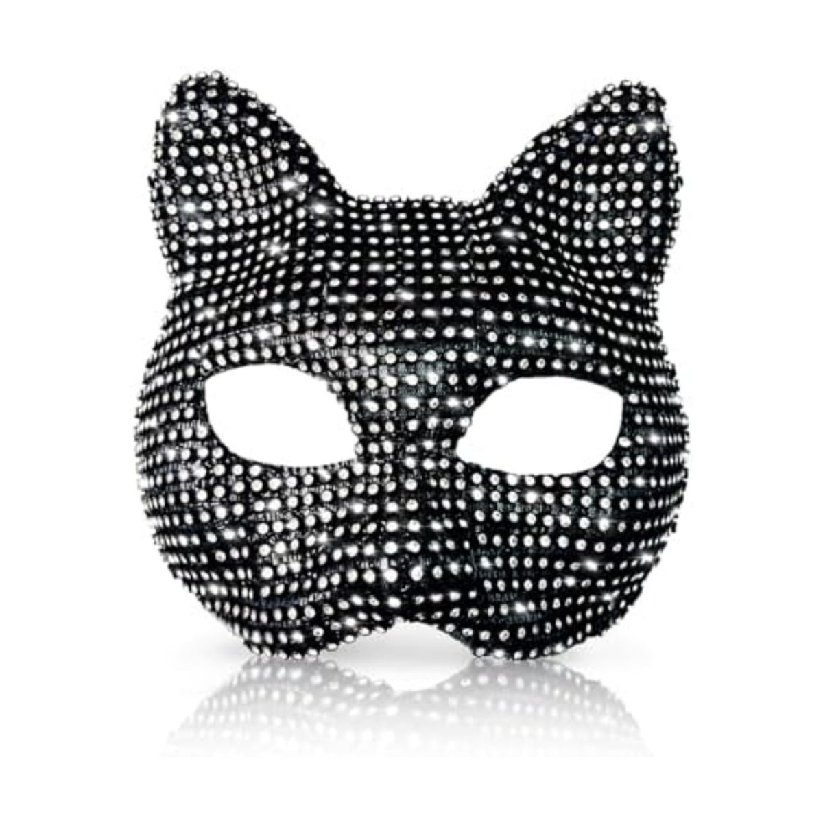 Cat Costume for Women - Collar Choker, Gloves, Rhinestone Mask, Tail & Accessories