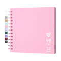 Scrapbook Photo Album 7"x7" 20 Sheets 40 Pages Hardcover Kraft Paper Khaki