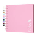 Scrapbook Photo Album 8"x8" 20 Sheets 40 Pages Hardcover Kraft Paper Pink