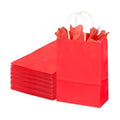 BLEWINDZ 32Pcs Small Paper Gift Bags with Tissues, Red Party Favor Bags with Handles, 8.7" Goodie Bag for Birthday, Shopping, Party Supplies