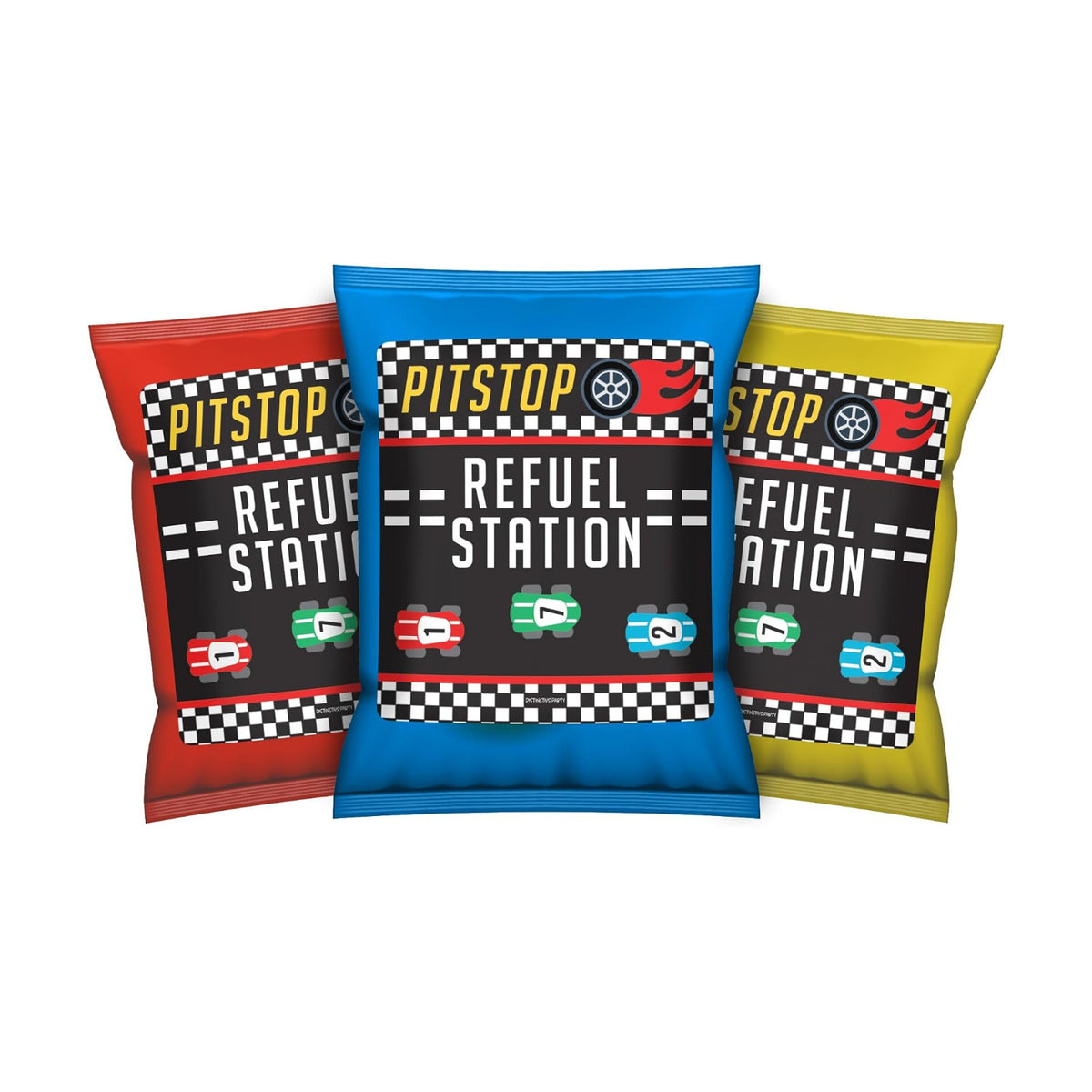 Race Car Chip Bag Stickers, 32 Count