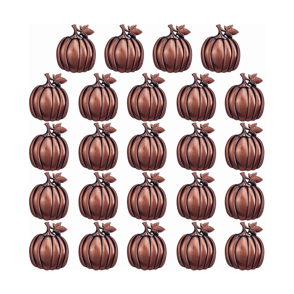STMK Set of 24 Thanksgiving Day Napkin Rings, Rustic Harvest Pumpkin Napkin Rings Alloy Napkin Holder for Halloween Fall Thanksgiving Day Table Decorations