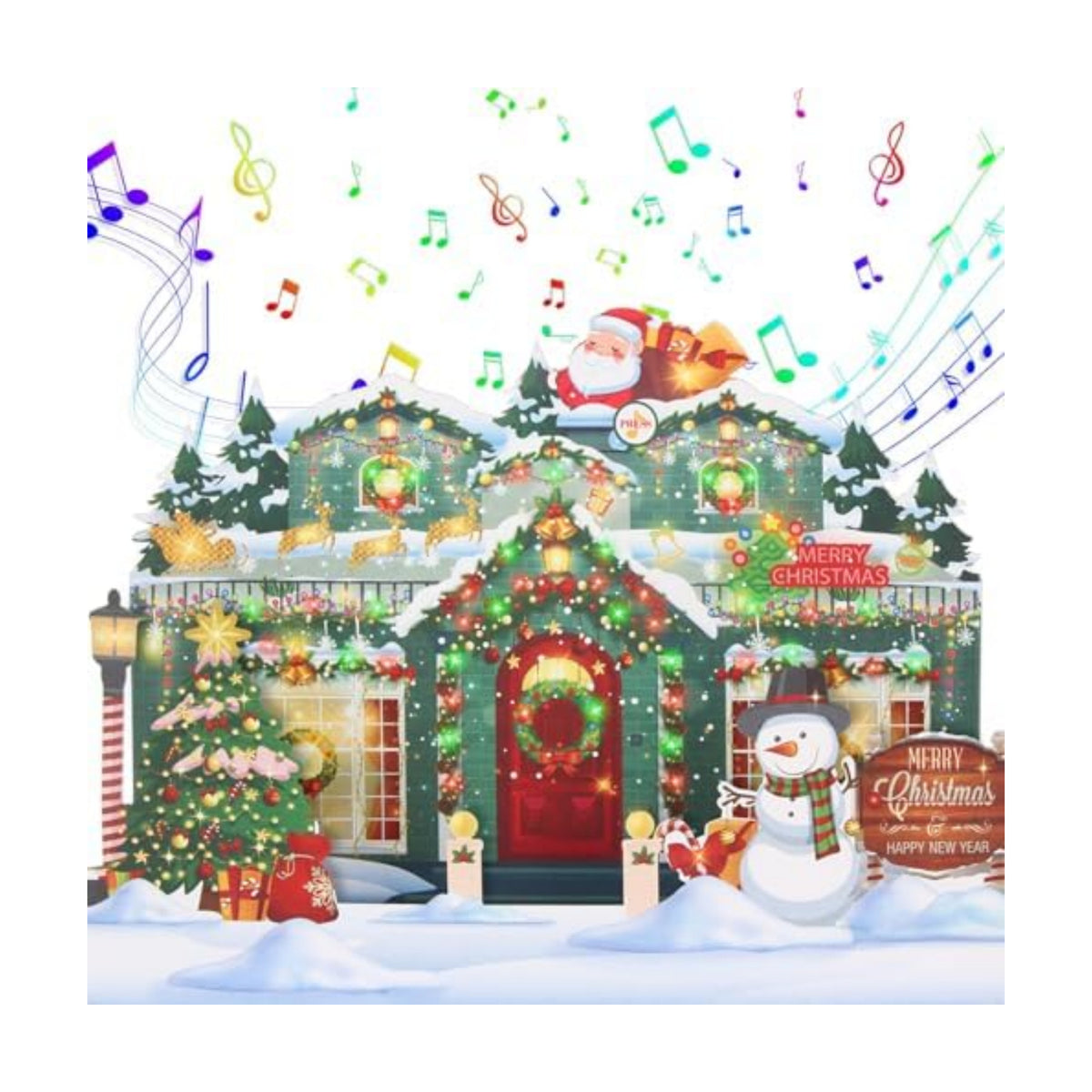 XTF2015 Christmas Greeting Cards 3D Pop Up Christmas Card
