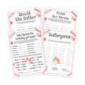 Birthday Party Games Set for Girls, Funny Girls Party Game, Girl Birthday‘s Supplies, Activity, Decorations, Includes Who Knows the Birthday Girl Best, Scattergories, 20 Double Sided Games Cards