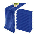 35x72 Inch Royal Blue Cheesecloth Table Runner Wedding Birthday Decor