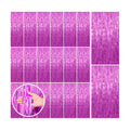 20 Pack Hot Pink Party Decorations - Tinsel Curtain Streamers Foil Fringe Backdrop for Birthday, Christmas, Bachelorette, Graduation, Fiesta Photo Booth